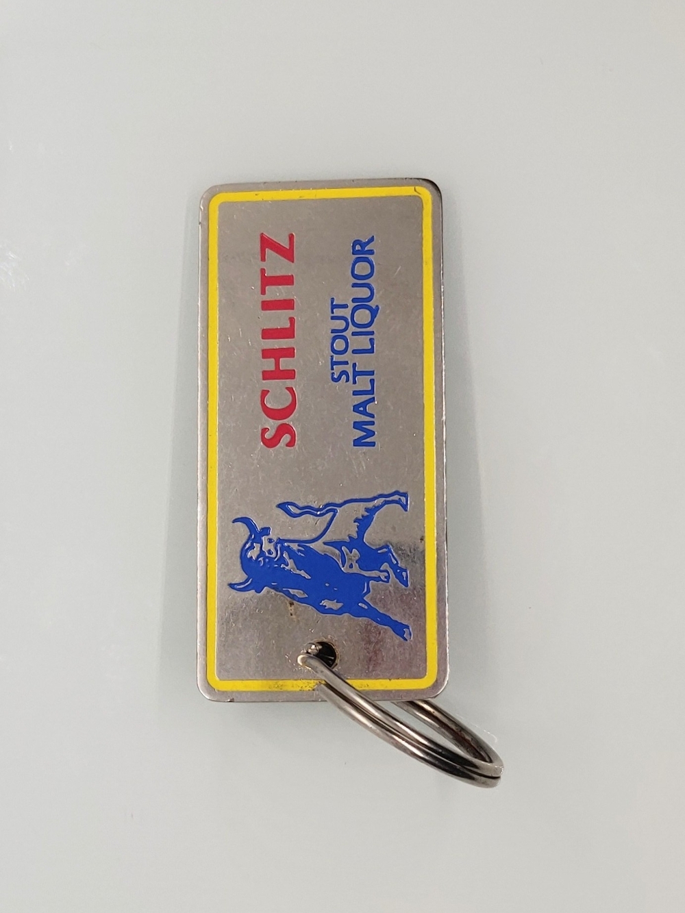 Schlitz Stout Malt Liquor Key Tag - The BLUE BULL beer